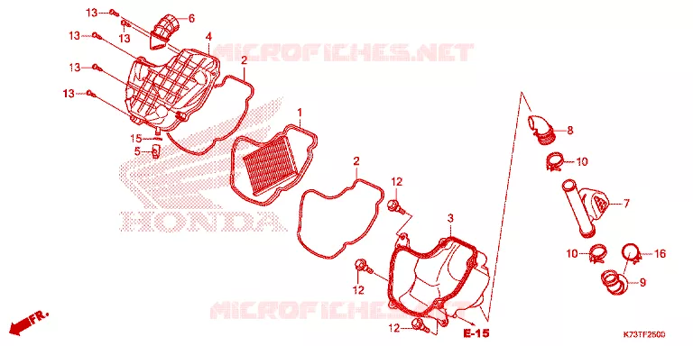 FILTRE A AIR Honda MOTO 125 WAVE 2021  AFS125CSFM