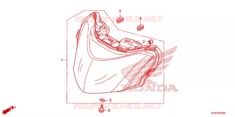 PHARE Honda MOTO 125 WAVE 2021  AFS125CSFM