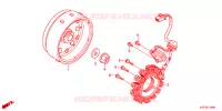 STATOR   ROTOR pour Honda WAVE 125 Kick start, Spoked wheels 2013