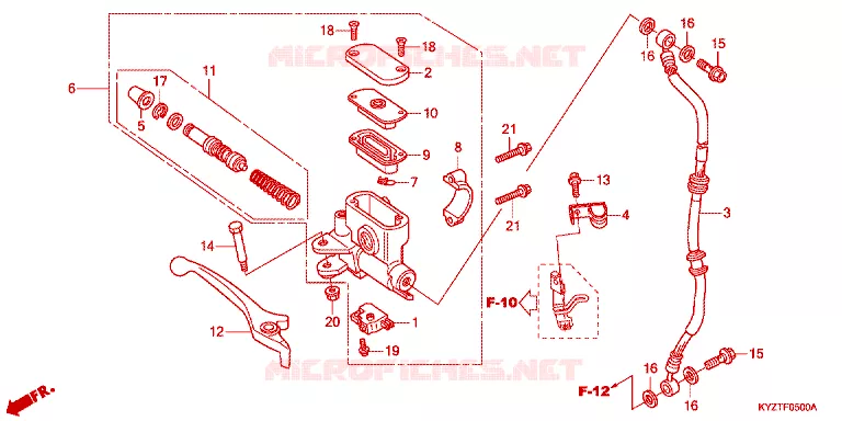 MAITRE CYLINDRE DE FREIN AVANT Honda MOTO 125 WAVE 2013  AFS125MSFD