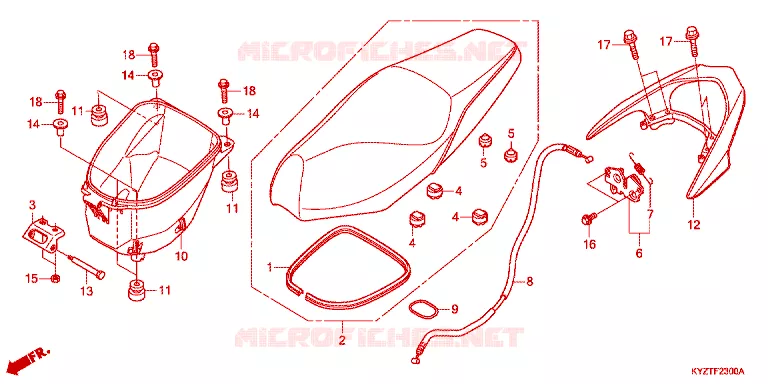 SELLE Honda MOTO 125 WAVE 2015  AFS125MSFE