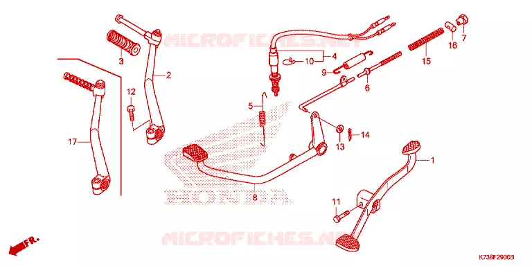 PEDALE Honda MOTO 125 WAVE 2017  AFS125MSFH_TH