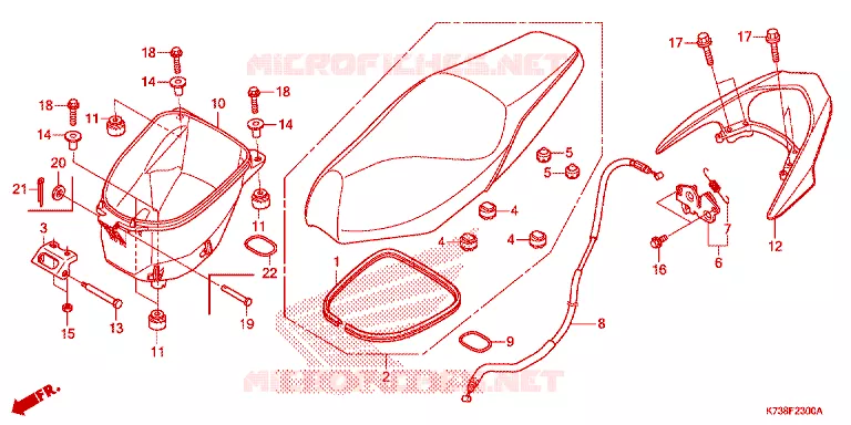 SELLE Honda MOTO 125 WAVE 2017  AFS125MSFH_TH