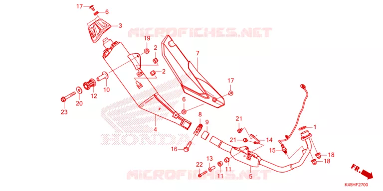 SILENCIEUX D'ECHAPPEMENT Honda MOTO 150 CBR 2021  CBR150RAM
