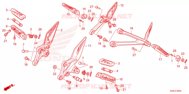 REPOSE PIED Honda MOTO 150 CBR 2022  CBR150RAM_CA