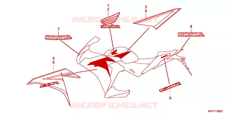 AUTOCOLLANTS Honda MOTO 150 CBR 2012  CBR150RC