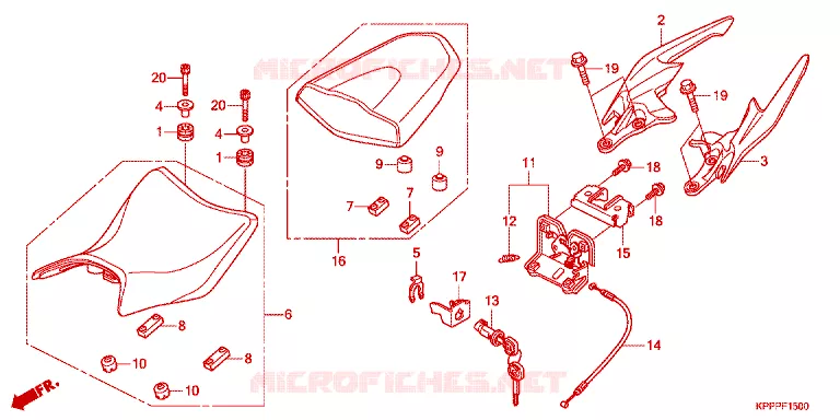 SELLE Honda MOTO 150 CBR 2012  CBR150RC