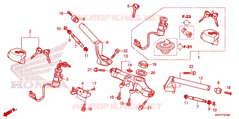 GUIDON - TE DE FOURCHE Honda MOTO 150 CBR 2016  CBR150RF