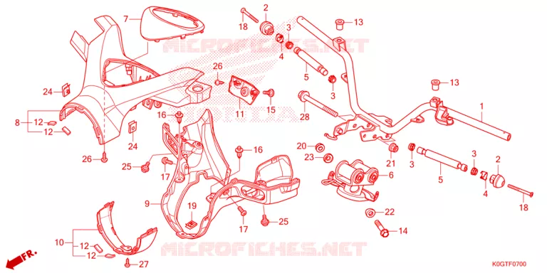 GUIDON - CARENAGE Honda SCOOTER 125 CUB 2021  C125M
