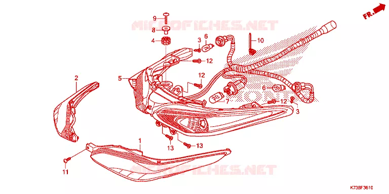 FEUX Honda MOTO 125 WAVE 2015  AFS125CSFG