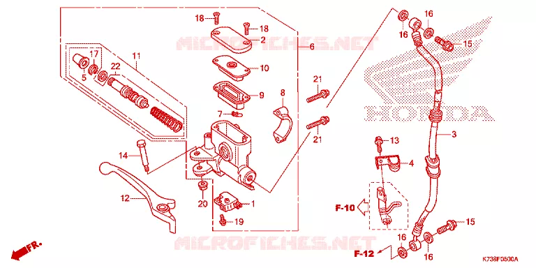 MAITRE CYLINDRE DE FREIN AVANT Honda MOTO 125 WAVE 2015  AFS125CSFG