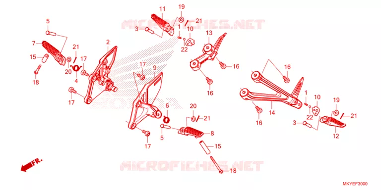 REPOSE PIED Honda MOTO 650 CB 2024  CB650RACR
