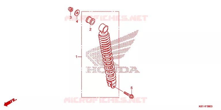 AMORTISSEUR ARRIERE Honda SCOOTER 110 BEAT 2019  ACH110CSFK_PH