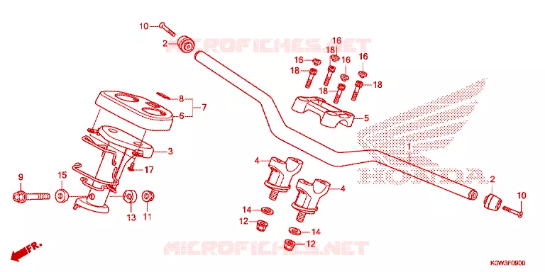 GUIDON - CARENAGE Honda SCOOTER 150 ADV 2022  ADV150AM_2CA