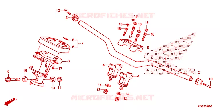 GUIDON - CARENAGE Honda SCOOTER 150 ADV 2021  ADV150AM_3CA