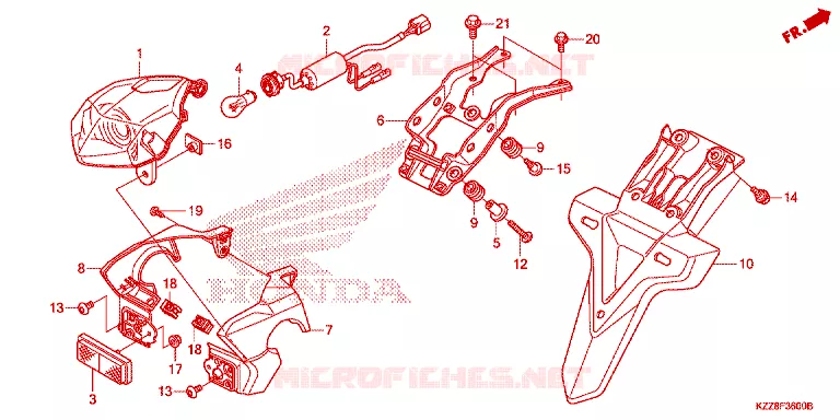 FEU ARRIERE Honda MOTO 250 CRF 2015  CRF250MF