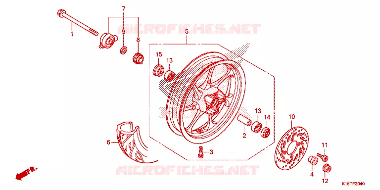 ROUE AVANT Honda SCOOTER 110 SCOOPY 2014  ACF110CBFE
