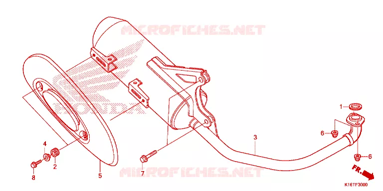SILENCIEUX D'ECHAPPEMENT Honda SCOOTER 110 SCOOPY 2012  ACF110SFC