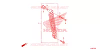 AMORTISSEUR ARRIERE pour Honda SCOOPY 110 2014