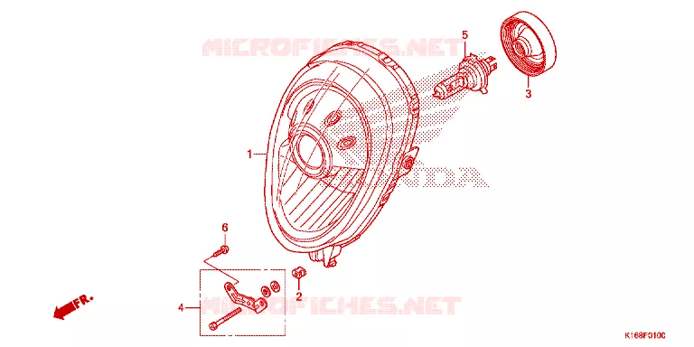 PHARE Honda SCOOTER 110 SCOOPY 2015  ACF110SFF