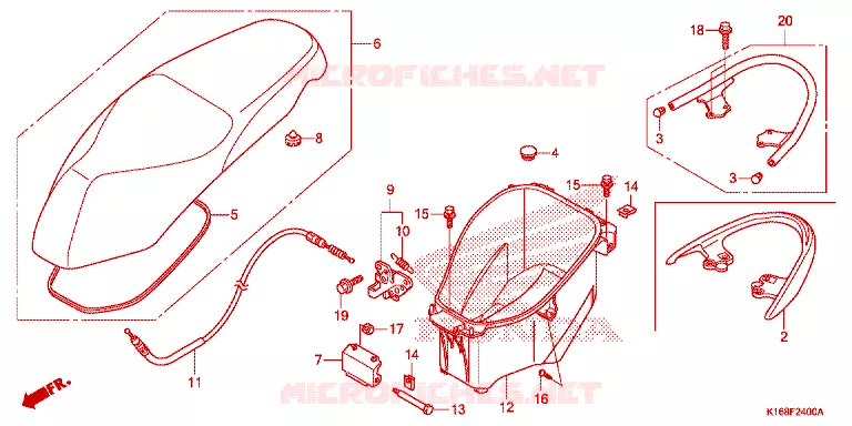 SELLE Honda SCOOTER 110 SCOOPY 2015  ACF110SFF