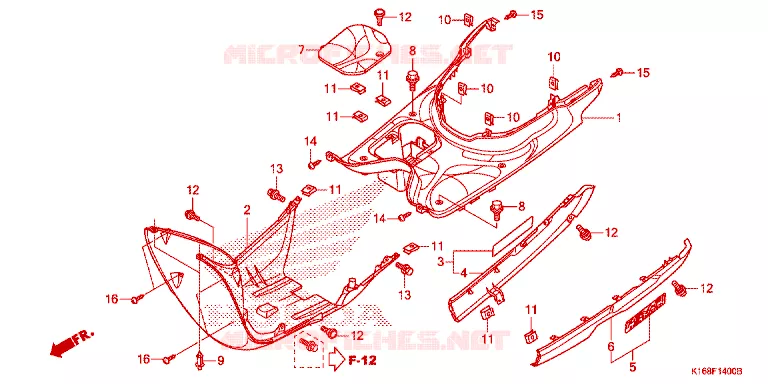 MARCHE PIEDS Honda SCOOTER 110 SCOOPY 2015  ACF110SFF