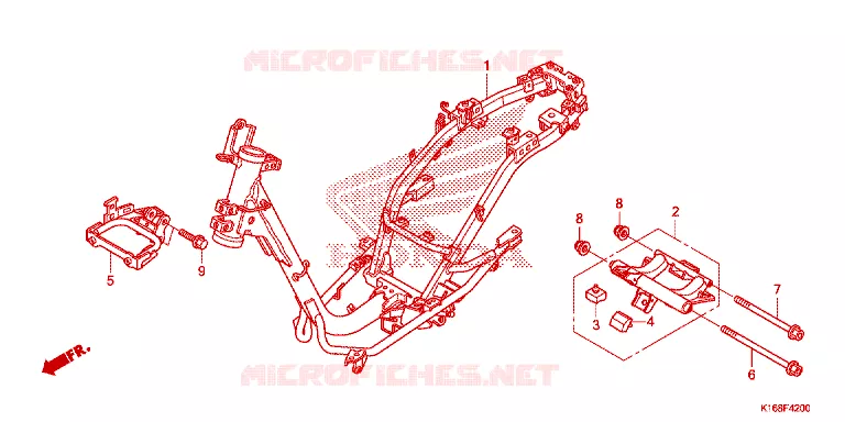 CADRE Honda SCOOTER 110 SCOOPY 2015  ACF110SFF