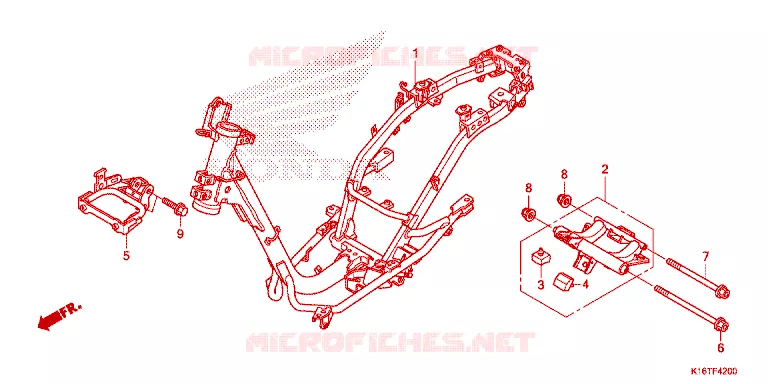 CADRE Honda SCOOTER 110 SCOOPY 2015  ACF110SFF_2TH