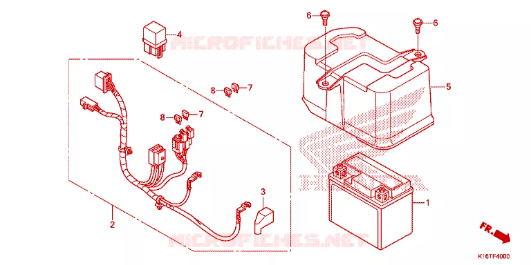 BATTERIE Honda SCOOTER 110 SCOOPY 2015  ACF110SFF_3TH