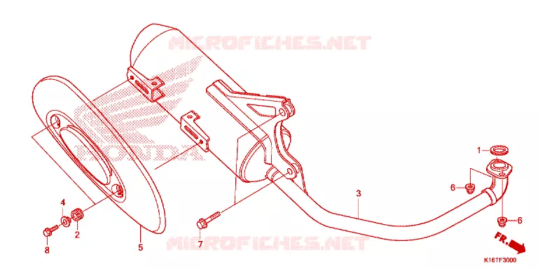 SILENCIEUX D'ECHAPPEMENT Honda SCOOTER 110 SCOOPY 2015  ACF110SFF_3TH