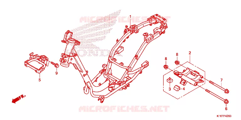 CADRE Honda SCOOTER 110 SCOOPY 2016  ACF110SFG_3TH
