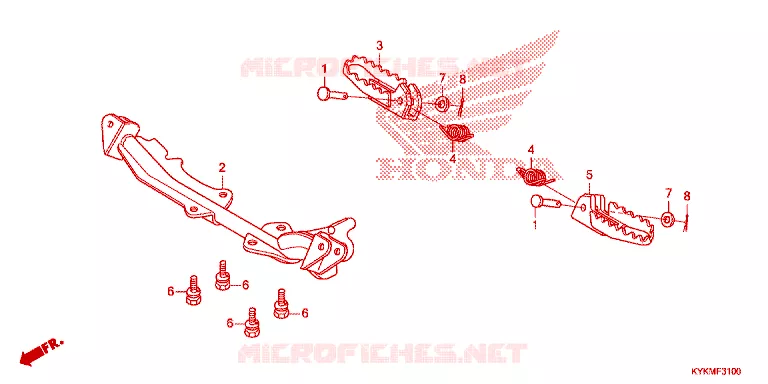 REPOSE PIED Honda MOTO 110 CRF 2025  CRF110FS