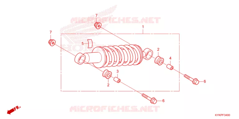 AMORTISSEUR ARRIERE Honda MOTO 110 CRF 2025  CRF110FS