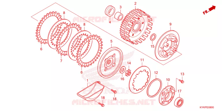 EMBRAYAGE Honda MOTO 110 CRF 2025  CRF110FS