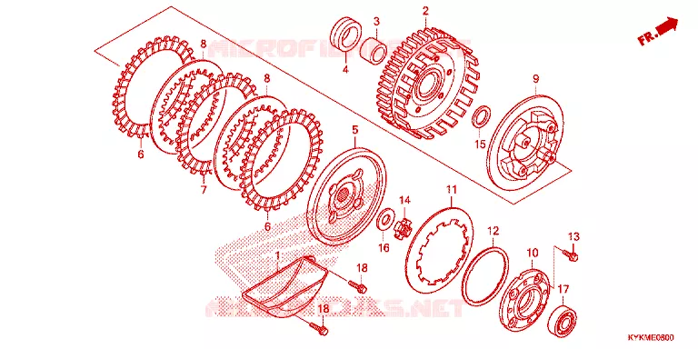EMBRAYAGE Honda MOTO 110 CRF 2025  CRF110FS
