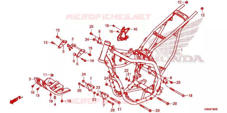 CADRE Honda MOTO 250 CRF 2025  CRF250FS