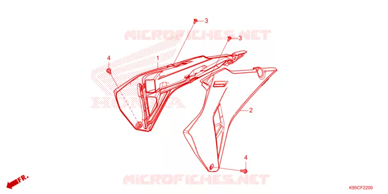 OUIES DE RADIATEUR Honda MOTO 250 CRF 2025  CRF250RWES