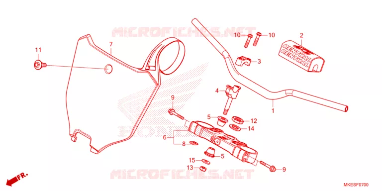 GUIDON Honda MOTO 450 CRF 2025  CRF450RWES