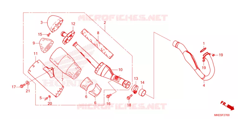 SILENCIEUX D'ECHAPPEMENT Honda MOTO 450 CRF 2025  CRF450RXS
