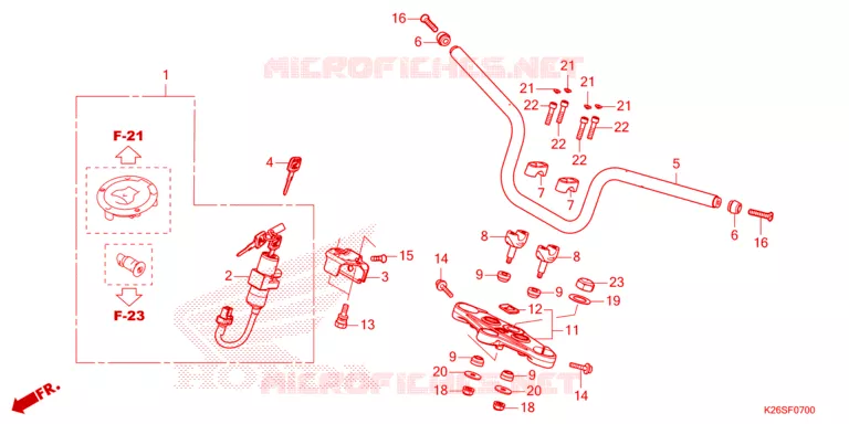 GUIDON Honda MOTO 125 GROM 2025  MSX125S_A