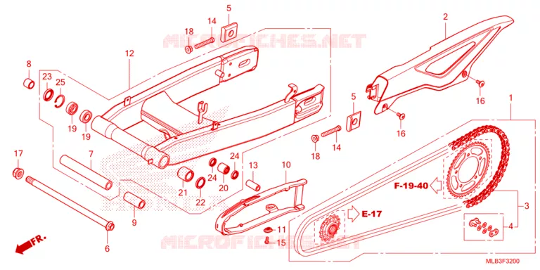 BRAS OSCILLANT Honda MOTO 750 HORNET 2024  CB750AR