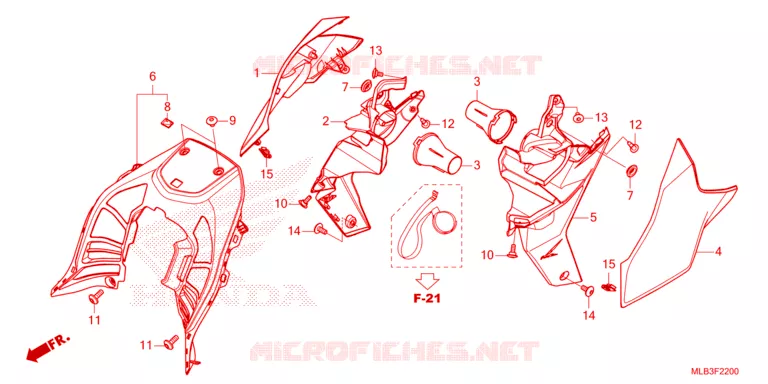 COUVERCLES LATERAUX / OUIES Honda MOTO 750 HORNET 2024  CB750AR