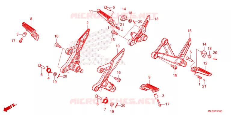 REPOSE PIED Honda MOTO 750 HORNET 2024  CB750AP
