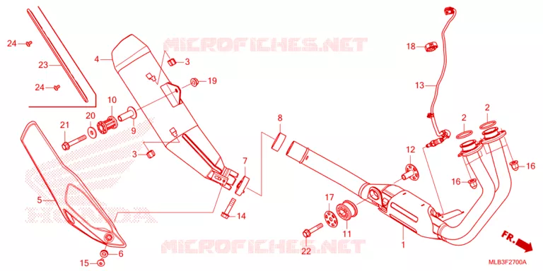 SILENCIEUX D'ECHAPPEMENT Honda MOTO 750 HORNET 2024  CB750AP