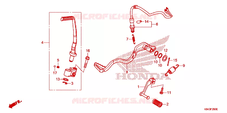 PEDALE Honda MOTO 150 CRF 2021  CRF150LL