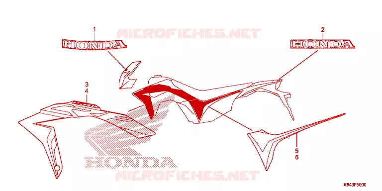 AUTOCOLLANTS Honda MOTO 150 CRF 2020  CRF150LL