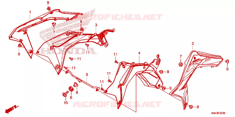 OUIES DE RADIATEUR Honda MOTO 150 CRF 2020  CRF150LL