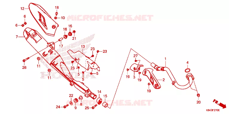 SILENCIEUX D'ECHAPPEMENT Honda MOTO 150 CRF 2021  CRF150LL