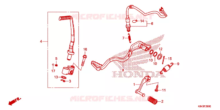 PEDALE Honda MOTO 150 CRF 2024  CRF150LN