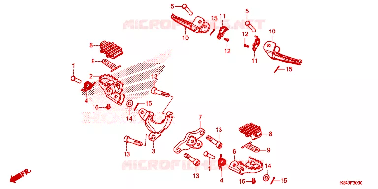 REPOSE PIED Honda MOTO 150 CRF 2023  CRF150LN